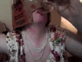 drink urine from glass